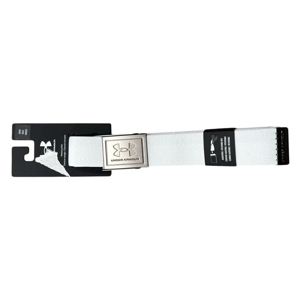 Under‎ Armour Webbing Belt, White, Men's OSFM – NWT